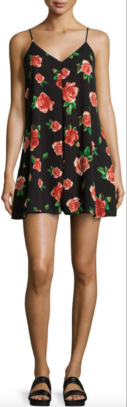 Romeo & Juliet Couture Sleeveless Floral Print Playsuit Romper Size S 90s Y2K